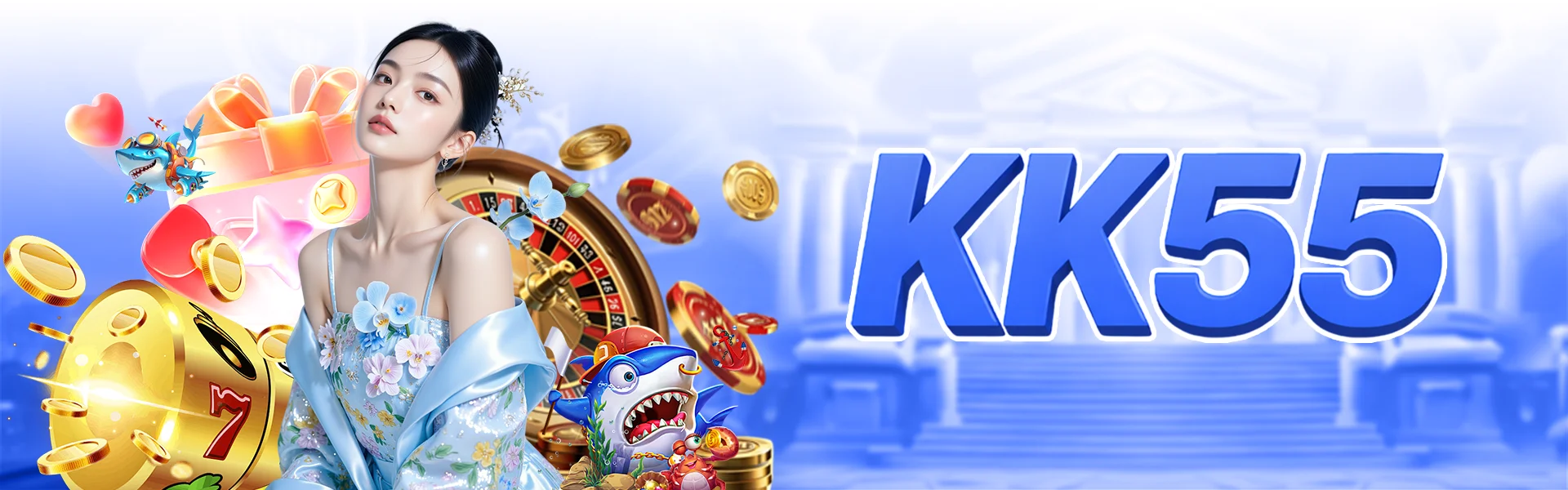 Hình ảnh giới thiệu KK55 với Casino, Thể thao và Slot Game trên mobile